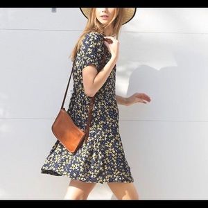 Movint Printed Button Front Collar Dress